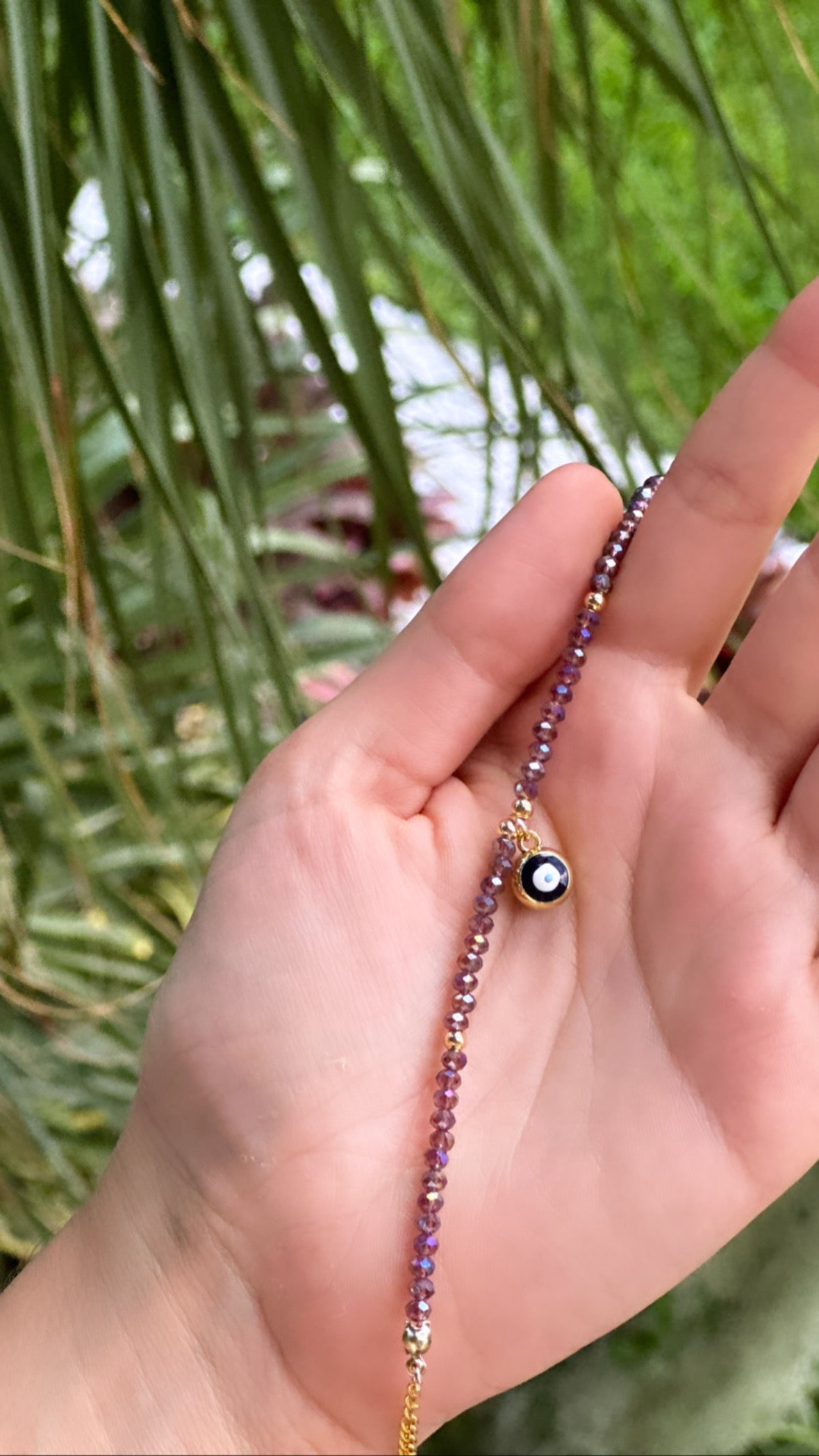 Lilac beaded bracelet