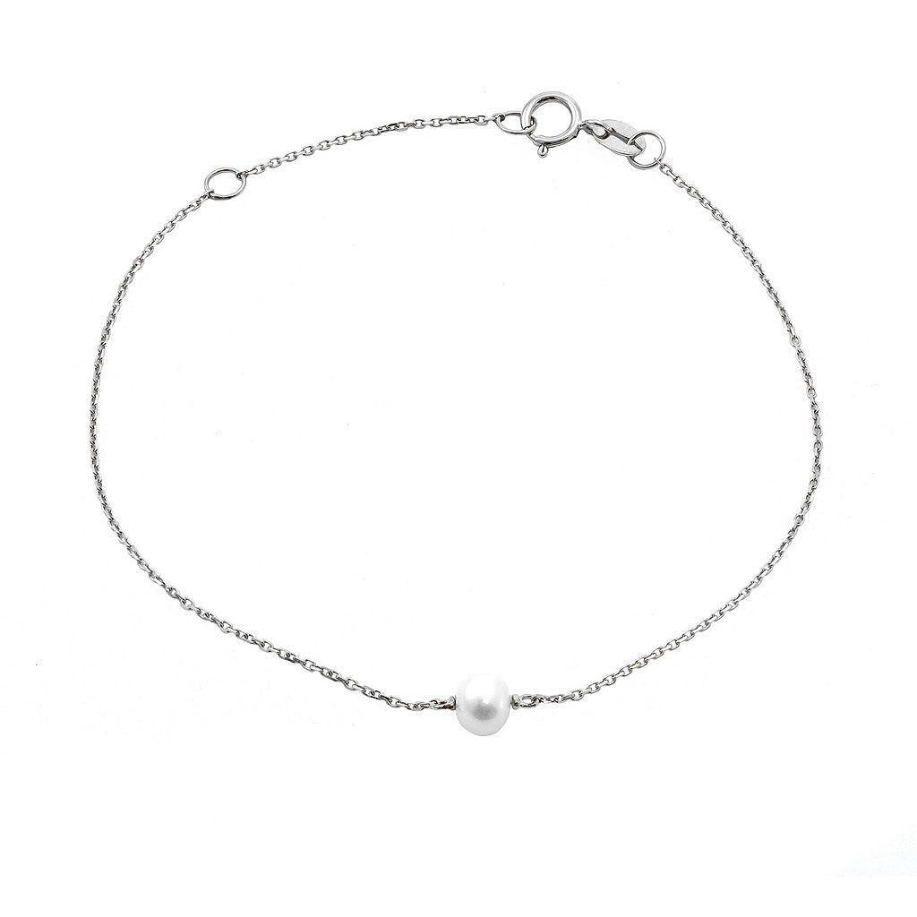 Fresh water Pearl bracelet 14K (white) gold