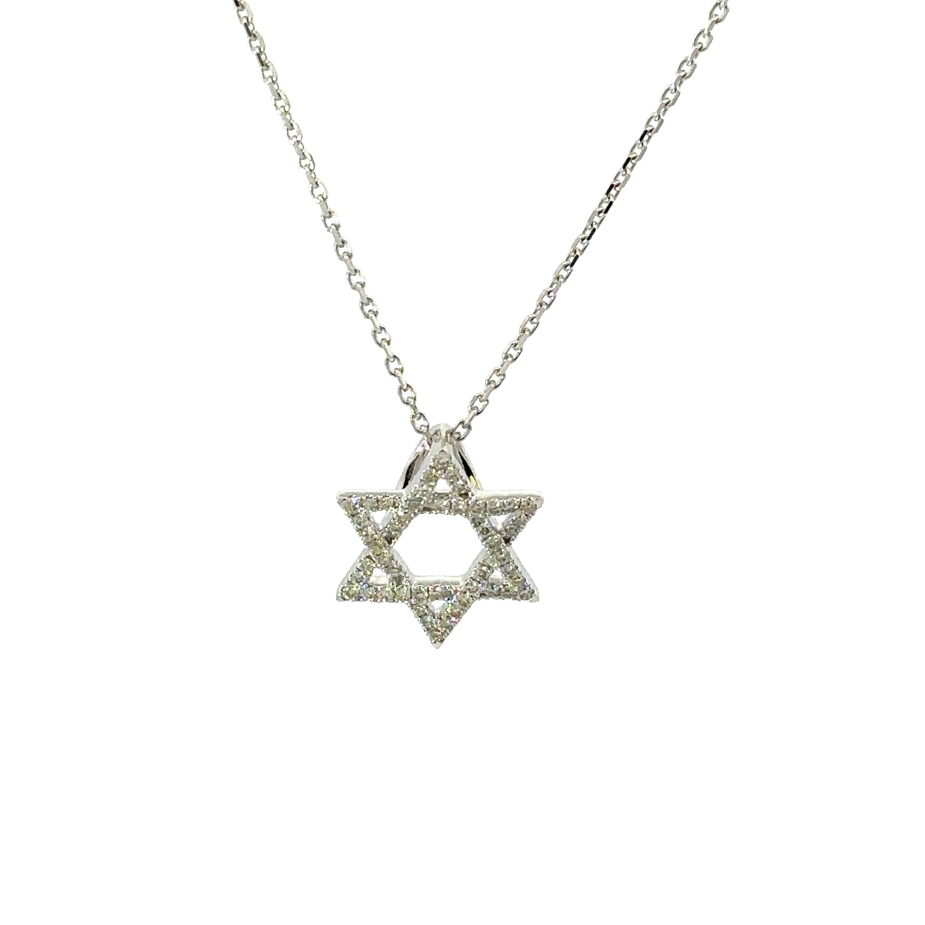 Star of david necklace (white gold)