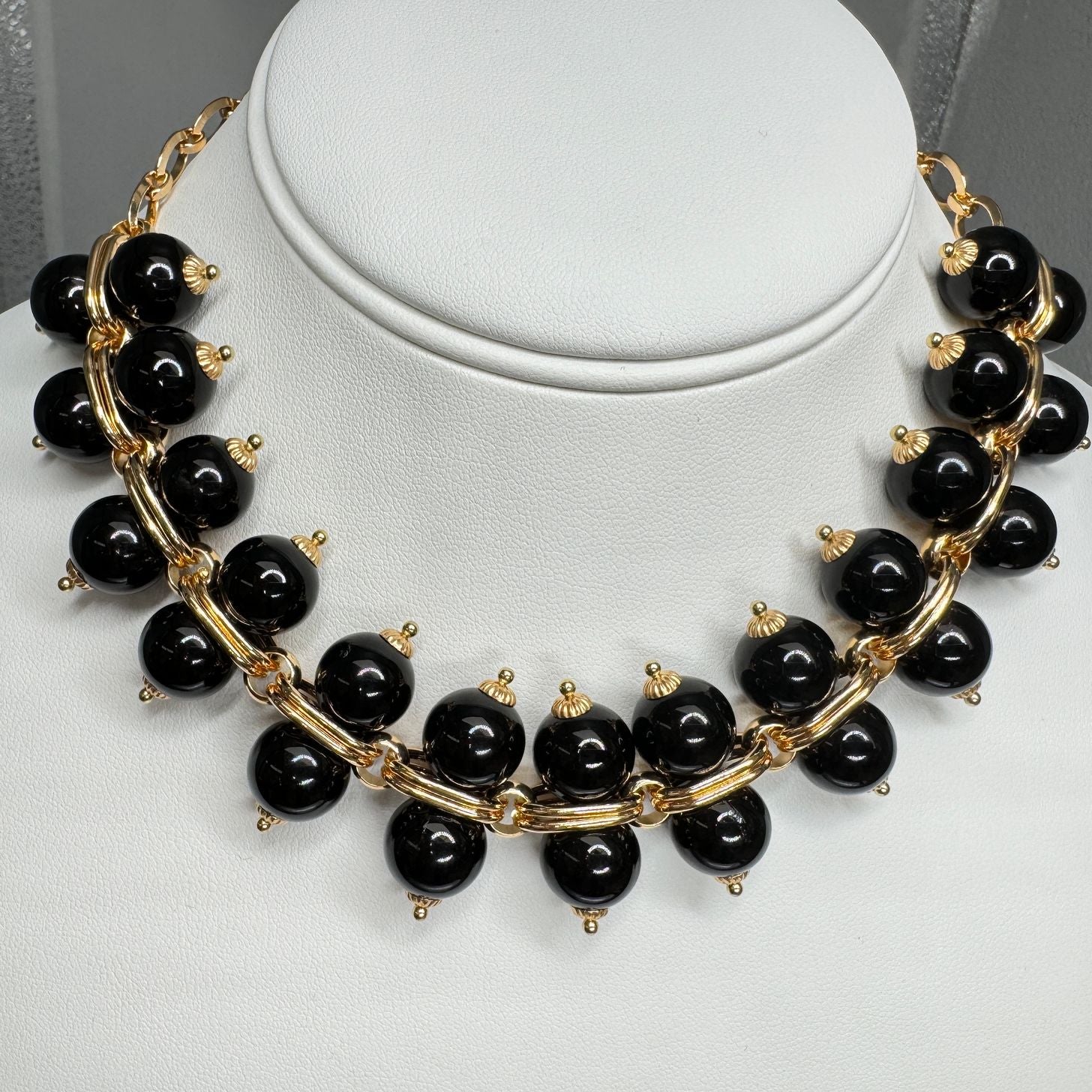 Golden black onyx necklace/chocker