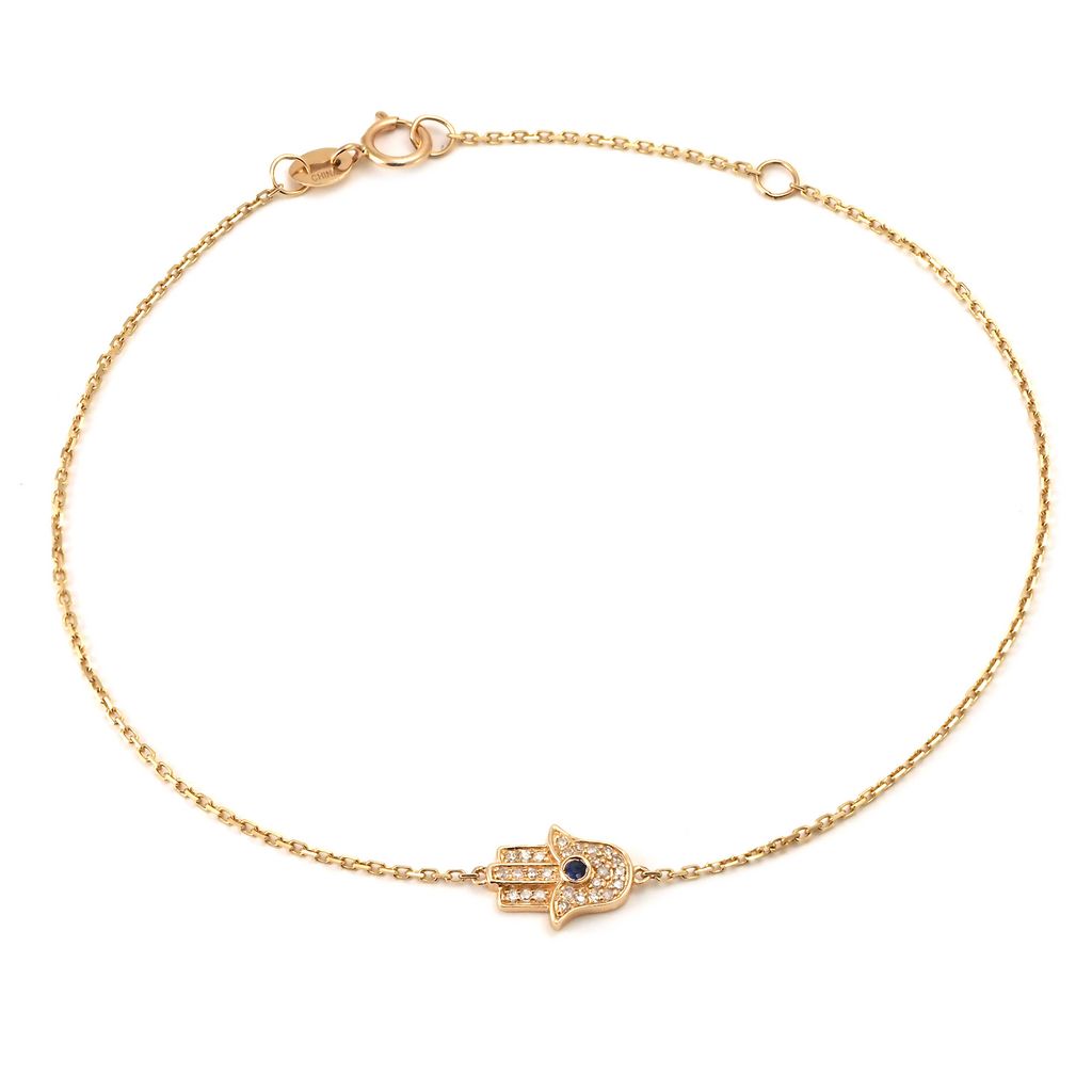 Hamza yellow gold bracelet