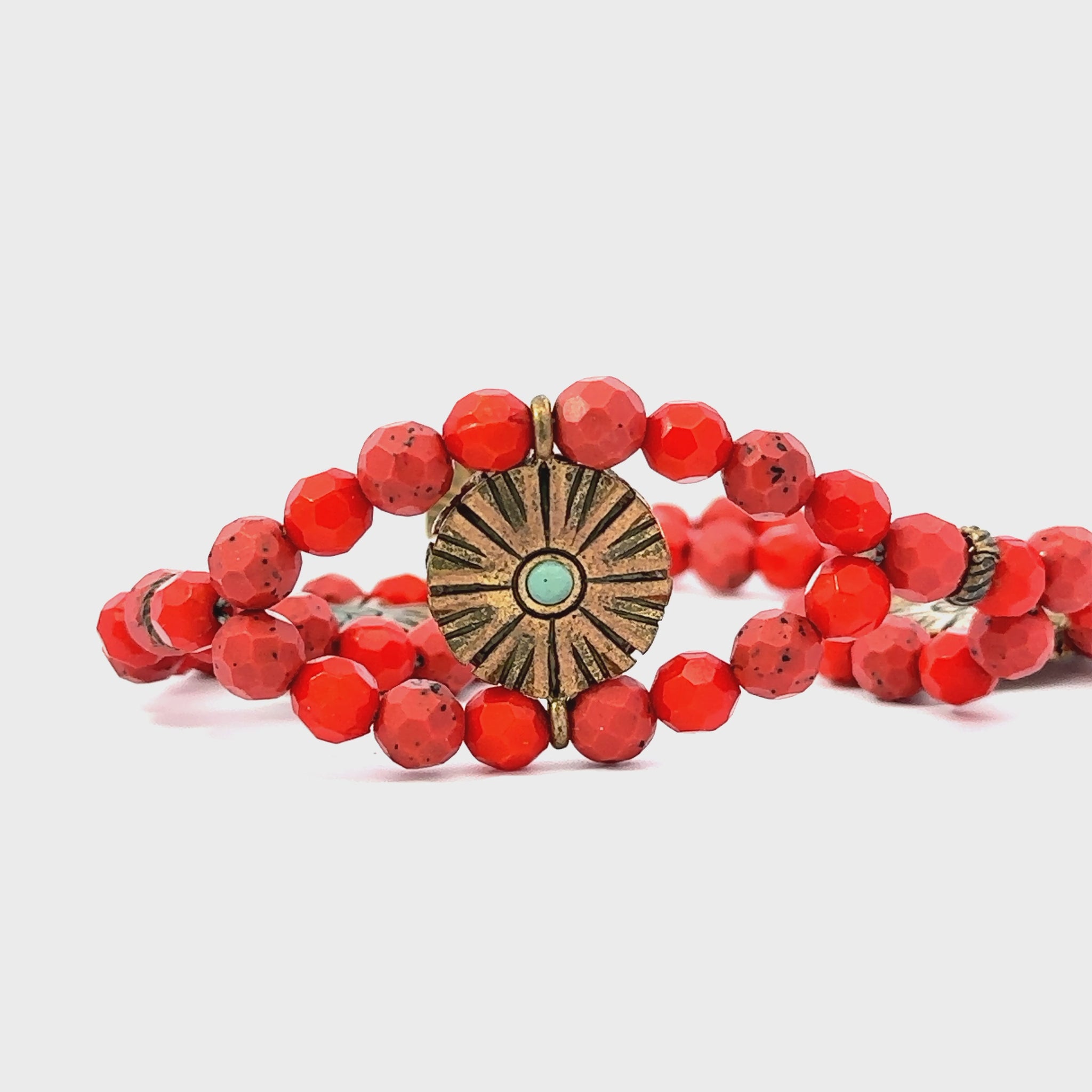 Red coral turquoise beaded bracelet__2023-10-10-14-08-12.mp4